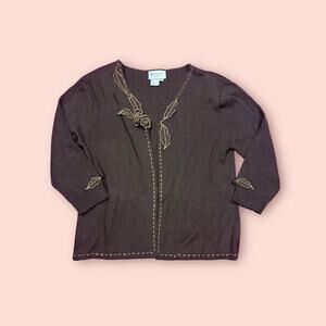 Vintage  petites wool blend cardigan